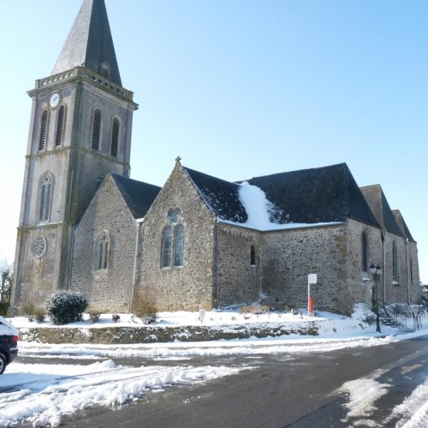 eglise sous la neige