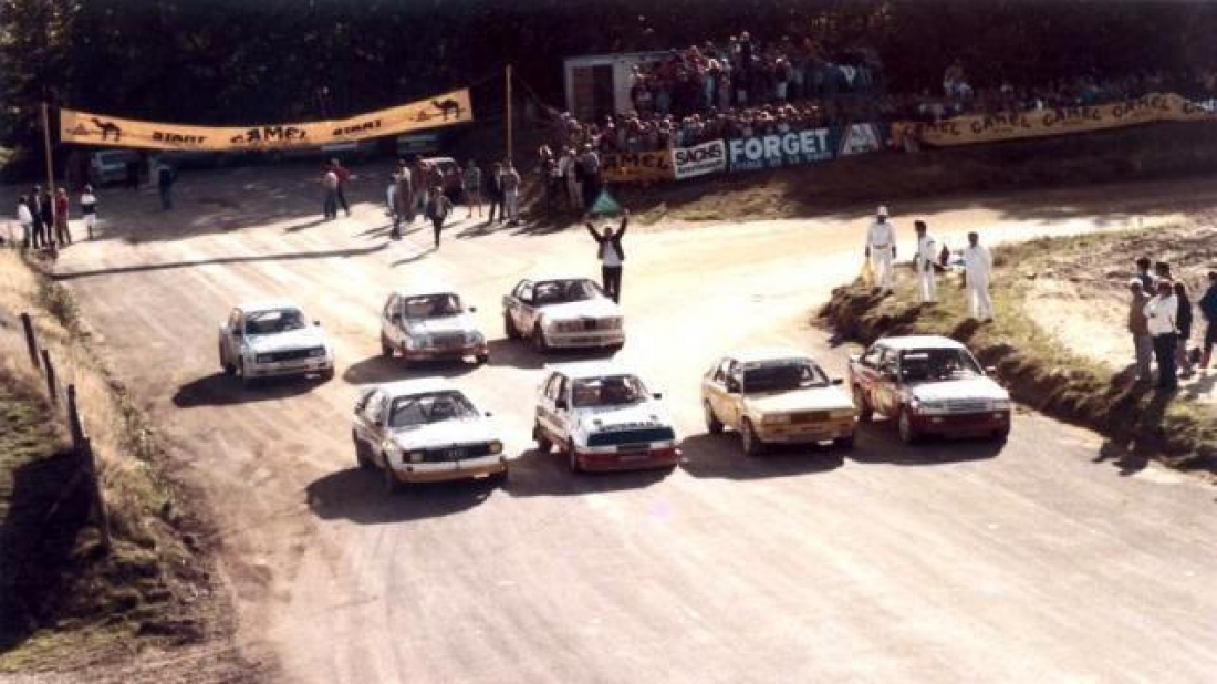 Le premier départ, en 1979, d’une course sur le circuit de l’écurie Océan-Mayenne (photo Jean Paul Jouin)
