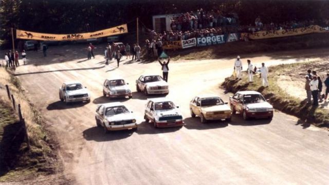 Le premier d&eacute;part, en 1979, d&rsquo;une course sur le circuit de l&rsquo;&eacute;curie Oc&eacute;an-Mayenne (photo Jean Paul Jouin)