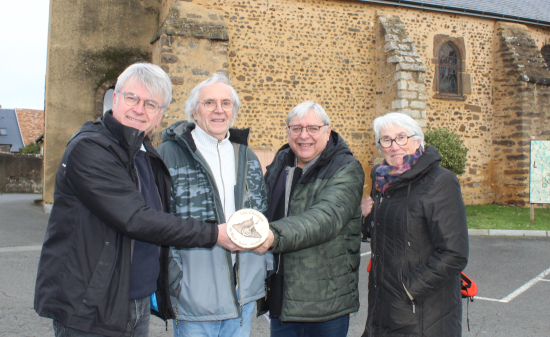 A Aign&eacute; avec Jean-Claude PAUMIER, Pr&eacute;sident d&rsquo;Aign&eacute; Patrimoine et Daniel BAZILLE adjoint au Maire